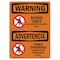Signmission OSHA WARNING, Buried Cable Call Before Digging Bilingual, 14in X 10in Aluminum, OS-WS-A-1014-L-12510 OS-WS-A-1014-L-12510 - alternate 1
